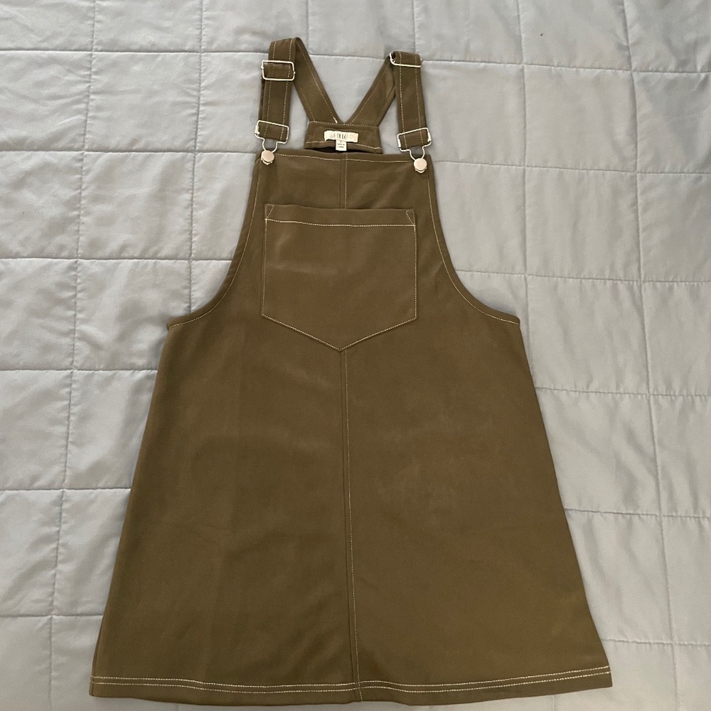 AUW- Women's Green Mini Short Overall Dress- Size Small